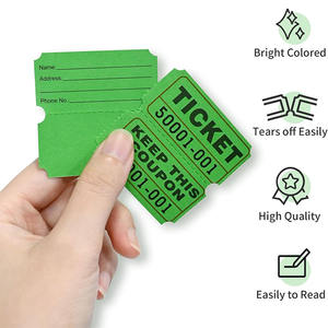 Biglietti della lotteria 50/50 di qualità <span class=keywords><strong>Premium</strong></span> biglietti della lotteria verde doppi rotoli per eventi carnevali premi premio di classe - Product Image 4
