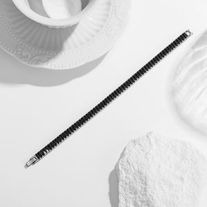 <b>Mens</b> Bracelet Stainless Steel Jewelry <b>for</b> <b>Men</b> Tennis Bracelet Black Stone Stylish Modern Accessory Fashion Jewelry - Product Image 4