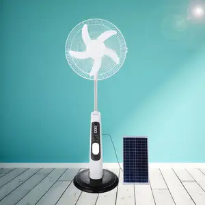 Solar ventilator mit Solar panel und LED-Licht 12V DC stehender elektrisch betriebener Auto ventilator Indoor Outdoor Solar Wiederauf ladbarer Lüfter