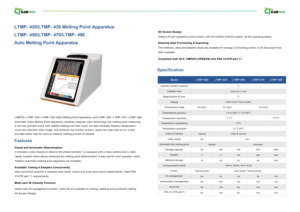 Appareil de mesure du <span class=keywords><strong>point</strong></span> de fusion Labtex, dispositif de mesure du <span class=keywords><strong>point</strong></span> de fusion, testeur de <span class=keywords><strong>point</strong></span> de fusion, équipement de test de fusion du plastique - Product Image 3