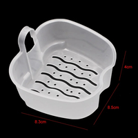 Boîte dentaire en plastique en forme de pomme, LOGO personnalisé, étui de rangement pour protège-dents, boîte de retenue pour prothèses dentaires, étui en plastique pour vidange d'eau