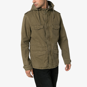 OEM personalizado nueva moda con capucha de manga larga estilo militar Parka abrigo chaquetas para hombres - Product Image 1