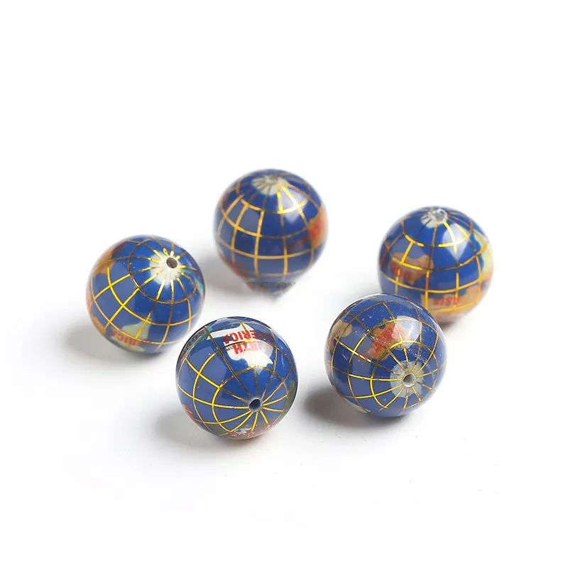 Natuurlijke Lapis Lazuli Blauwe Steen Globe Bal Kralen Collectie Onderzoek Onderwijs Huisdecoratie Voor Sieraden Maken Accessoires