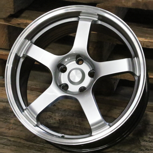 Nuevos Rines de Aleación de Aluminio Fundido de 15-16-17-18-19 Pulgadas 5x100/114.3/108/112 de Cinco Radios en Negro Hiperbrillante para Honda y <span class=keywords><strong>Cooper</strong></span> - Product Image 5