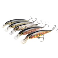 Leurre artificiel ABS Minnow pour pêche en surface, longue portée, avec flotteurs et fonctions de plongée, pour la pêche en extérieur, sans hameçons