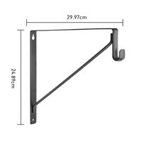 Support mural en métal RHETECH pour plantes suspendues, crochet décoratif pour mangeoires à oiseaux, jardinières, lanternes, carillons éoliens