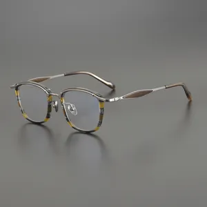 إطار نظارات التيتانيوم الخالص بأحدث تصميم عالي الجودة ، نظارات يابانية يدوية الصنع للبيع بالجملة ARLT6061
