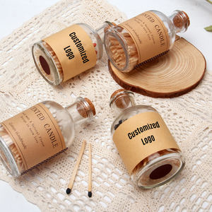 Vendita calda 65mm variopinti partite di legno in bottiglia di vetro per illuminazione della candela - Product Image 6