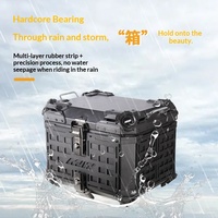 Boîte à bagages arrière pour moto en alliage d'aluminium 45L/55L, à dégagement rapide, pour le tourisme