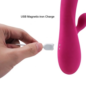 Hot Sale 16-Frequency Bunny <strong>Ear</strong> Silicone Dildo Vibrator <strong>Sex</strong> <strong>Toy</strong> USB Power Supply Metal <strong>Rabbit</strong> Vibrator Wand - Product Image 5