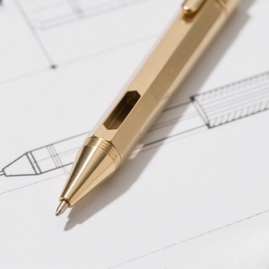 Servizi di lavorazione CNC rullo fatto a mano rame ottone penna esagonale ottone penna su misura produzione dal tuo disegno - Product Image 1