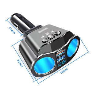 Adaptador de cargador de coche, dispositivo <span class=keywords><strong>port</strong></span>átil de doble puerto <span class=keywords><strong>Usb</strong></span> 4.2a Qc3.0 con voltímetro de 14,6 v, enchufe hembra para encendedor de cigarrillos - Product Image 5