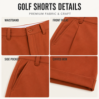 Shorts de golf personnalisés pour femmes, coupe ajustée, design à revers roulés, tissu anti-humidité pour les golfeuses amateurs de clubs de campagne