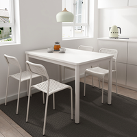 Moderner Holz-Esstisch für Kleine Räume Unregelmäßige Form Kompakter Tisch für Apartments, Mietwohnungen, Restaurants & Fast-Food-Gebrauch