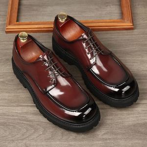 Leather Men's <b>Shoes</b> for Business Casual Wear British Style Fashionable Fringed Ankle Boots Wedding Loafers <b>Height</b> <b>Increasing</b> - Product Image 6