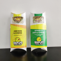 Boîte à emporter pour restaurant halal arabe avec logo personnalisé, emballage en papier pour shawarma, boîte à compartiments, boîte à kebab, boîte à coussin