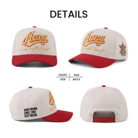 Casquette de baseball 5 panneaux bicolore au design populaire, très vendue, pour adultes, style classique et sportif