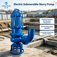 Pompa Lumpur Submersible Tahan Abrasi untuk Transfer Partikel Padat, Pompa Dredging Listrik untuk Drainase Lumpur Lubang Pondasi