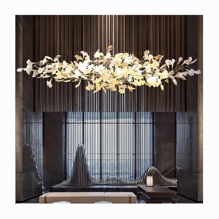New Modern Indoor Hotel Lobby Villa Dining Room Decoration Lighting Large Project Luxury Custom Ceiling Chandelier lamp