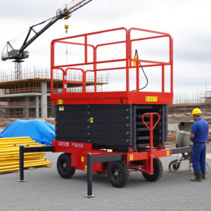 Plataforma Elevadora de Tijera Remolcable de 6m 10m 12m 14m 15m 18m 20m, Elevador de Tijera Móvil Hidráulico con Remolque - Product Image 3