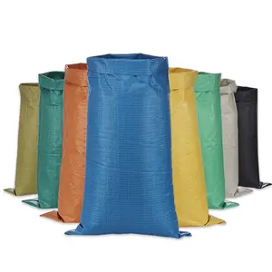 Bán hàng chi phí thấp PP dệt túi rác may giữa màu vàng tùy chỉnh nhiều lớp PP dệt túi lớn