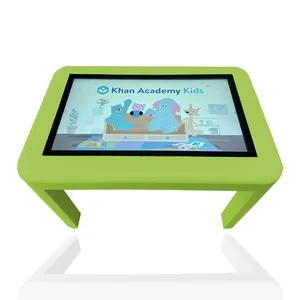 شاشة عرض تفاعلية تعمل باللمس LCD بحجم 32 بوصة شاشة ذكية مزودة ببطارية ذات قدم يمكن فصلها طاولة تفاعلية تعمل باللمس