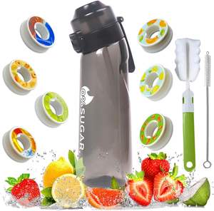 בקבוק מים bpa חינם מתחילים לשתות בקבוק, 650 מ "ל פירות ניחוח בקבוק מים עם 7 פלאוקי מברשת abd - Product Image 2