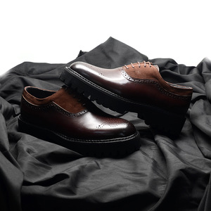 Nouvelles Chaussures Oxford Élégantes en Cuir Pleine Fleur avec Semelles Souples, Rehaussées pour un Confort Optimal, Idéales pour les Banquets Décontractés et les Fêtes – Chaussures pour Hommes - Product Image 5