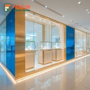 Sistema de Exhibición de Joyería de Lujo, Vitrina Metálica para Boutique - Product Image 4