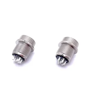 Soulin Wholesale XLR Gx12 Cable Mount Male Female Circular Speakers Connector 2 3 4 5 6 7 Pin Gx12 Board End Aviat Plug