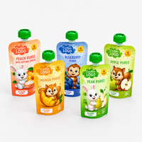 Sachet souple en plastique de qualité alimentaire YSH avec bec verseur, film brillant laminé, pochette à bec verseur pour jus et boissons avec bouchon, emballage personnalisé