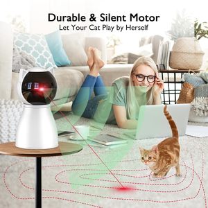 Juguete láser de gato activado por movimiento recargable de trayectoria aleatoria real automático, juguetes interactivos para gatos de interior - Product Image 6