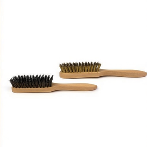 Hand <b>Brush</b> Wooden Handle Stainless Steel Abrasive 6x15x25 Mm 24 Wires - Product Image 2