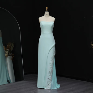 Verified Supplier Mint Green Evening Gown Elegant Sequin Embroidery Design  | Alibaba.com