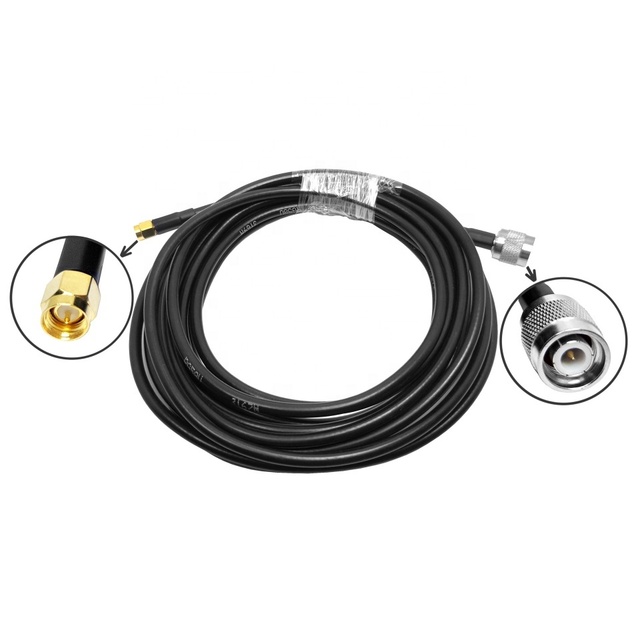 Factory supply TNC Male Plug to SMA Male Plug connector with RG58 RG58U Cable Pigtail extension WiFi Antenna cable assembly