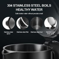 Couleur personnalisée Nouveautés 1.7L Nouveau design Bouilloire électrique colorée en acier inoxydable 304 de qualité alimentaire