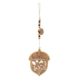 COLGADOR DE MADERA DE ROBLE CON DECORACIÓN DORADA 11X0.5CM A. 29CM - Product Image 1