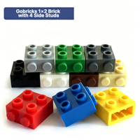 Briques de construction 1x2 avec trous latéraux pour jeux de construction