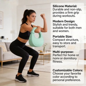 <span class=keywords><strong>Kettlebell</strong></span> unisexe portable en silicone antidérapant avec sac, conçu pour l'entraînement de bureau à la salle de sport - Product Image 6