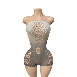Traje de Baile con Pedrería Brillante W.E.Sparkly para Mujer, Ropa de Actuación para Bailarina Exótica, Atuendo Brillante para Stripper, Catsuit para Pole Dance - Product Image 3