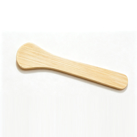 Cuillère cosmétique en bambou avec logo personnalisé, spatule à crème glacée, cuillère à crème pour le visage, cuillère miniature en bois écologique
