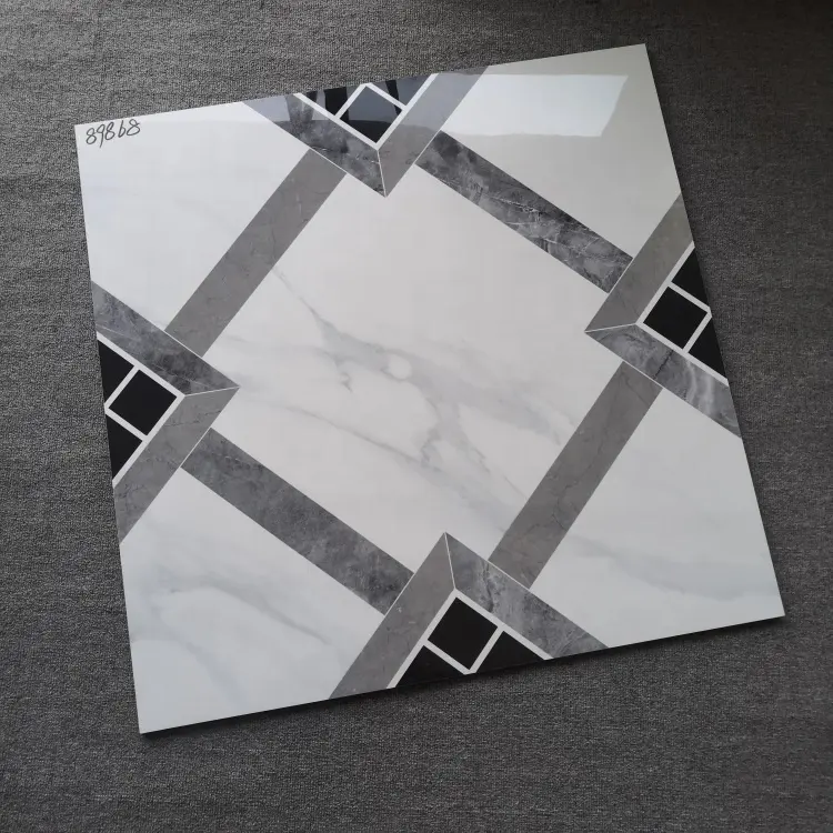 דפוס עיצוב קרמיקה שחור שטיח אריחי רצפת 32*32mm