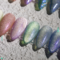Vernis à ongles gel effet œil de chat Aurora Smoothie, paillettes fines scintillantes, vernis magnétique œil de chat longue tenue, pour manucure quotidienne