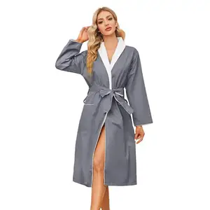 MQF Fashion Full Sublimation Banded Silk Satin Pajamas Robe