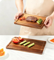 Planche à découper rectangulaire multifonctionnelle en bambou naturel pliable, durable, non vernie, non cirée, saine