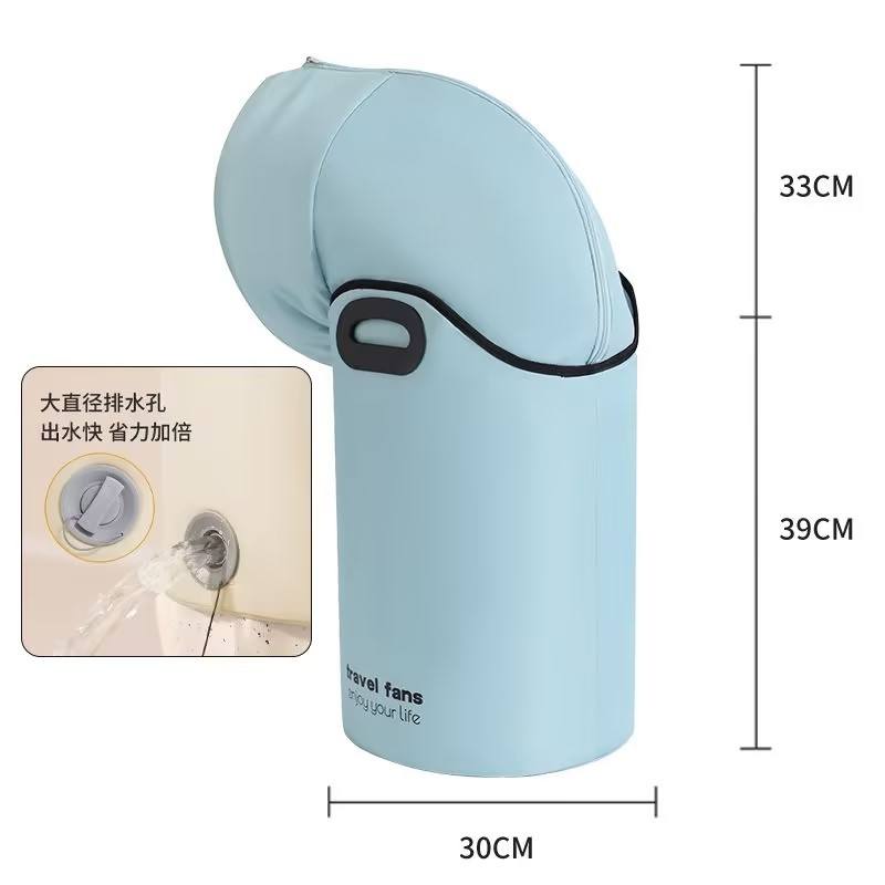 สนับเข่าสีน้ำเงินพร้อมวาล์วน้ำ