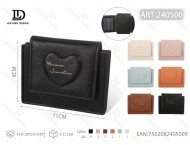 Jd Women's Snap Button <b>Card</b> <b>Holder</b> 3 In Pu Leather Solid Style For <b>Card</b> <b>Holder</b> - Product Image 1