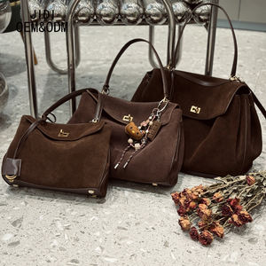 Bolsos de Mano Nuevos 2025 para Mujer, de Lujo, de Gamuza, Retro, a la Moda, con Gran Capacidad, Bolsos de Hombro para Mujer, con Cierre, Tipo Bandolera - Product Image 1