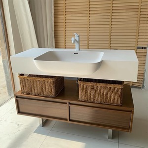 Moderno Panel Espejo Fregadero Rock Vanidad Baño Madera Baño Mueble con bajo encimera Lavabo <span class=keywords><strong>Inodoro</strong></span> Baño - Product Image 1