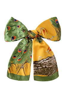 Elegante y Divertido Estampado de Pavo Real en una Túnica Larga para Mujer de Asia Occidental con Diseño Holgado, Versátil para Uso Diario en Todas las Temporadas - Product Image 4